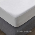 Coton blanc Terry Terry Mattress Protector Cover